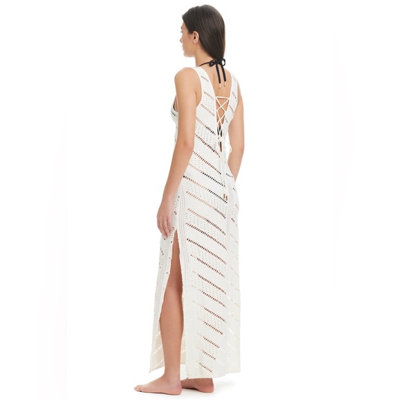 Red Carter Kore Crochet Maxi Cover-Up Dress | White | NWT - Picture 2 of 2